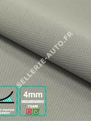 Tissu nid d'abeille adhésif pour l'aménagement de van gris foncé