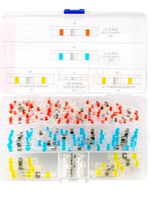 Connecteurs, connecteurs étamés, gaine thermorétractable, 100 pièces